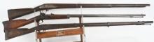 LOT OF 3: ANTIQUE PERCUSSION RIFLES