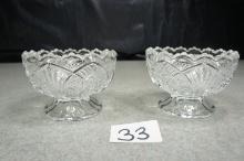 Vintage EAPG Glass Bowl set of 2