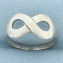 Infinity Design Ring In Sterling Silver