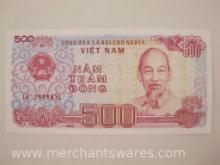 1988 Vietnam 500 Dong Paper Currency Note, excellent condition