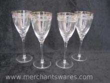 Four Waterford Marquis Crystal Stemware Wine Glasses