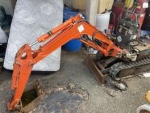 Yanmar #9VX Track Mini Excavator AS IS w/2008 Yanmar Motor (Detached)- - Parts & Bucket, Hr Meter