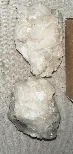 2 Interesting Minerals, Natural Quartz Crystal