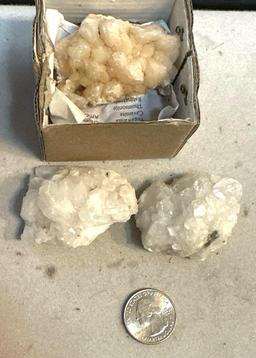 2 Interesting Minerals, Natural Quartz Crystal