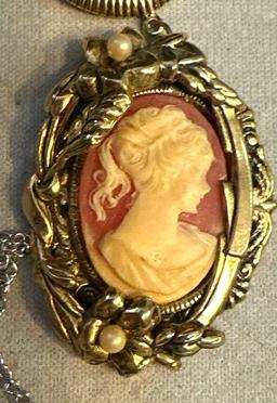 Cameo Made by Dexille 1/20th 12k, mini Cameo Necklace and Custom cameo on chain