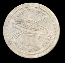 Fort Bliss, TX ... NCO Club Token ... Good for 5 Cents