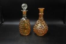2 Carnival Glass Decanters