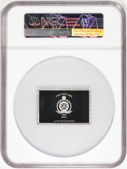 2023 Niue $2 Proof Disney Peter Pan 1 oz Silver NGC PF70 Ultra Cameo 100th Anniversary