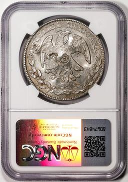 1875ZS JA Mexico 8 Reales Silver Coin NGC Chopmarked