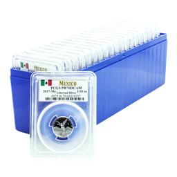 Lot of (20) 2017-Mo Mexico Proof 1/10 oz Silver Libertad Coins PCGS PR70DCAM