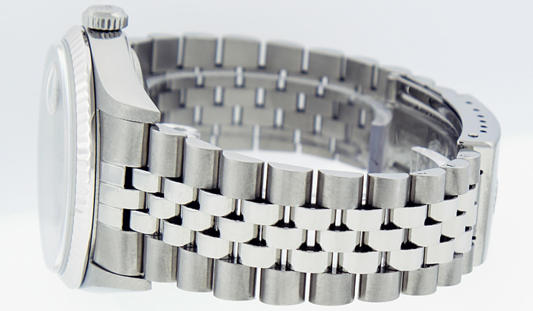 Rolex Men's Stainless Steel Gray Index Datejust Wristwatch