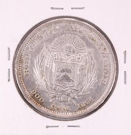 1894 El Salvador Peso Silver Coin