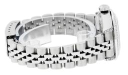 Rolex Ladies Stainless Steel Salmon Diamond Date Wristwatch