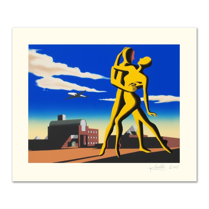 Mark Kostabi "Yesterday'S Here" Limited Edition Serigraph On Paper