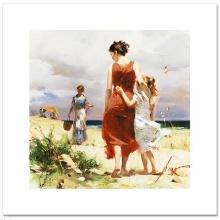 Pino (1939-2010) "Breezy Days" Limited Edition Giclee On Canvas