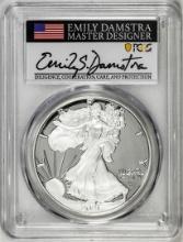 2021-S Type 2 $1 American Silver Eagle Coin PCGS PR70DCAM Emily Damstra Signature FS