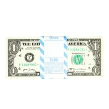 Pack of (100) Consecutive 2017A $1 Federal Reserve STAR Notes Atlanta