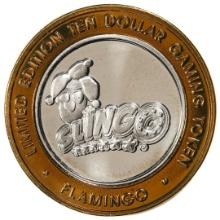 .999 Silver Flamingo Hilton Las Vegas, Nevada $10 Casino Limited Edition Gaming Token