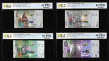 Lot of 2014 Kuwait 1/4, 1/2, 1 & 5 Dinar Notes PCGS Gem Uncirculated 66PPQ