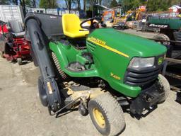 John Deere X495 Riding Mower with 54'' Deck with Bagger, 3 Cycle Diesel, Du