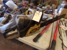 Poulon Pro 330 Chainsaw w/22'' Bar - Pulls Over, Lots of Compression, Not S