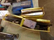 (3) Yellow Bins of Misc. Tools, Wire Brushes, etc.  (62)