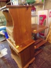 (2) Oak Like Nightstands, (1) Has Drawer on Bottom, 16'' x 16'' x 25'', (1)