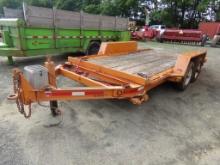 2009 Tow Master, Orange Tilt Deck Tandem Axle Equipment Trailer, Pintle Hit