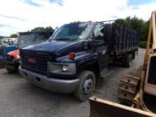 2003 GMC C4500 Dark Blue 16' Stake Body, Diesel, Auto Turbo Diesel, 17,500