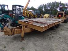 Yellow Miller Tilt Top Tandem Axle Heavy Equipment Deck Over Trailer, 18' T