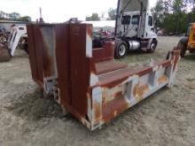 Gray, 10' Dump Box w/Center Conveyor Cut-Out, NO TAILGATE, Never Used