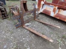 Loader Mount Pallet Forks, 48'' Long, 60'' Wide Mast, LRB Coupler