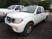 2015 Nissa Frontier SV, Ext. Cab, 4X4, Toolbox Mounted in Box of Truck, Whi