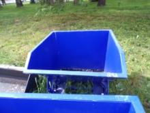 New 1 Cu. Yard Self Dumping Hopper, Blue