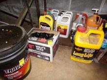 Contents of Bottom Shelf of Lot 266, Auto and Tractor Oil, Engine Oil, Hydr
