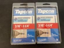 Tapcon concrete screws anchor qty 75 3/16x1-1/4