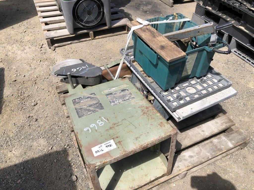 Pallet of Misc Belt & Disc Sander,