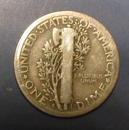 1916-S MERCURY DIME G/VG