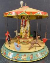 Unique Art Tin Litho Toy Carousel