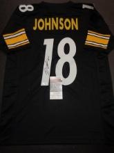 Diontae Johnson Pittsburgh Steelers Autographed Custom Football Jersey JSA W coa