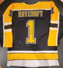 Andrew Raycroft Boston Bruins Autographed Custom Hockey Jersey JSA W coa