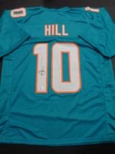 Tyreek Hill Miami Dolphins Autographed Custom Football Jersey GA coa