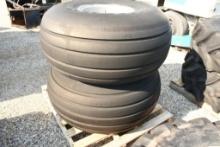 TWO GOODYEAR 21.5L-16.1SL TIRES WITH 6 BOLT CENTERS