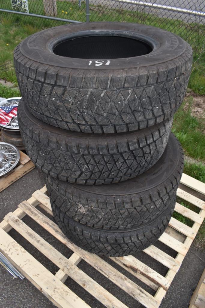 4 Bridgestone Blizzak 265/65R17 Tires
