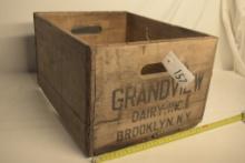 Grandview Dairy Inc Wooden Crate