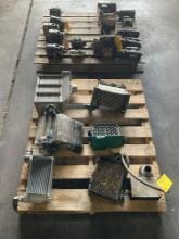 PALLETS OF OIL COOLERS, ALTERNATORS & STARTERS (ALL FOR REPAIR OR PARTS)