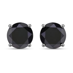 14KT White Gold 5.41ctw Black Diamond Earrings