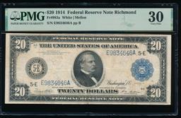 1914 $20 Richmond FRN PMG 30