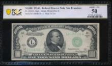 1934A $1000 San Francisco FRN PCGS 50