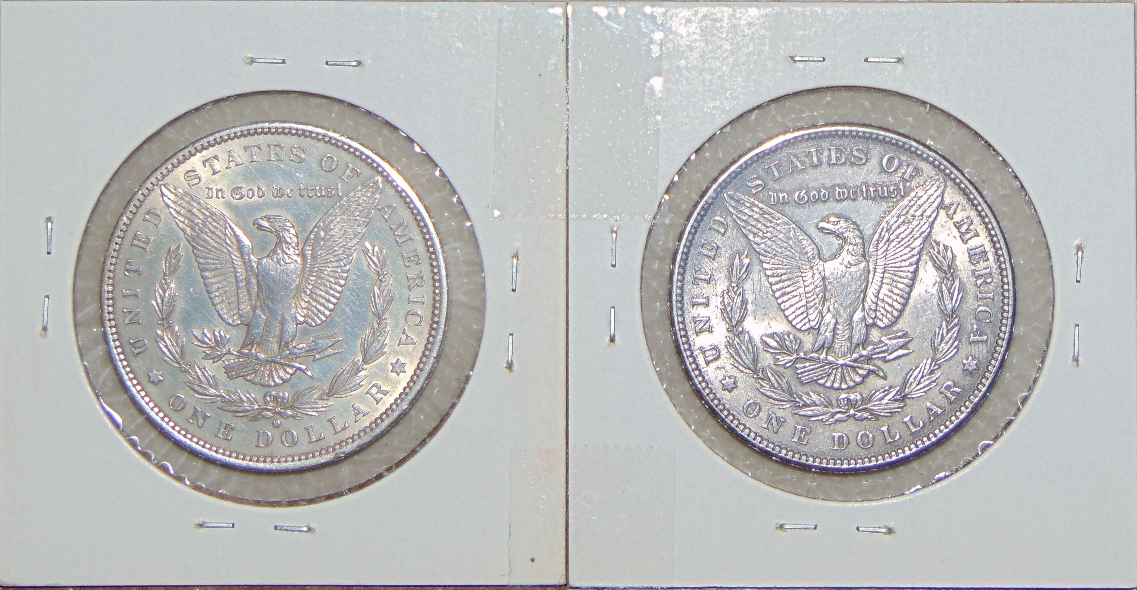 1884-O, 1887 Morgan Dollars.